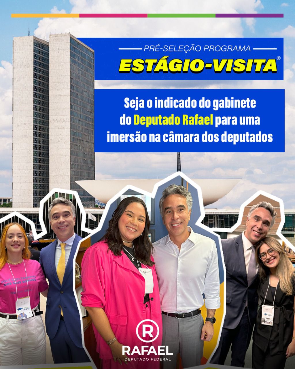 Rafael Brito abre pré-seleção de universitários para o Programa Estágio-Visita da Câmara Federal