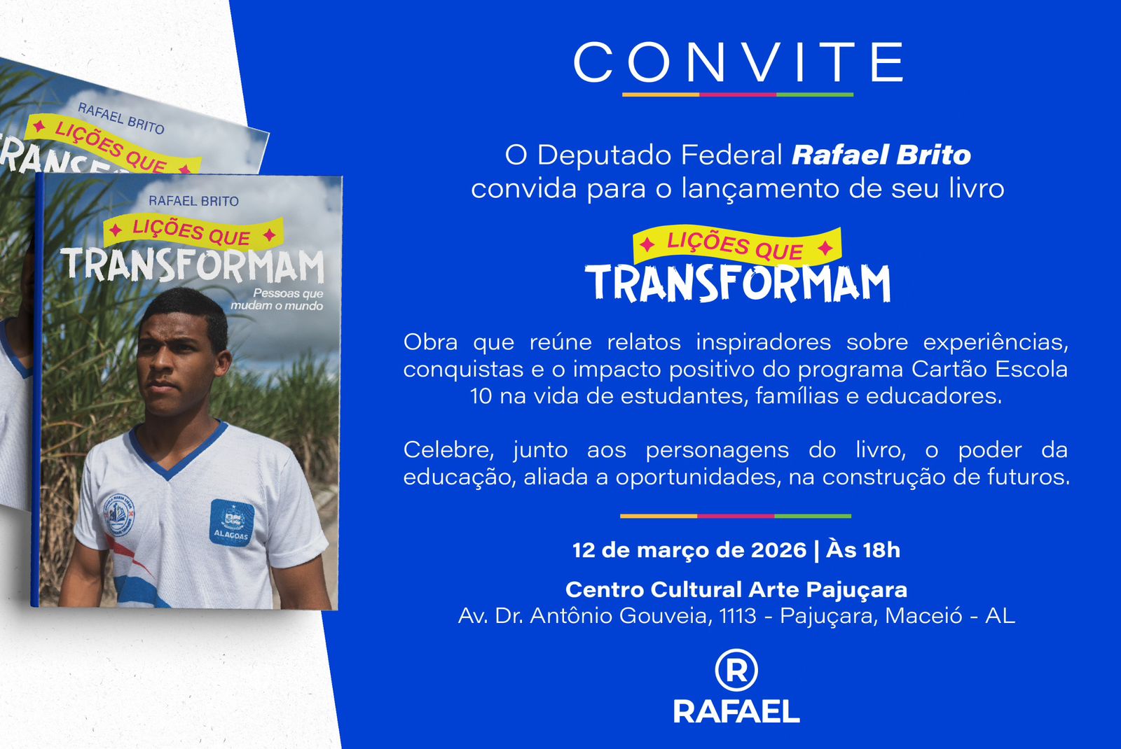Rafael Brito lança livro com histórias emocionantes de transformação por meio da educação